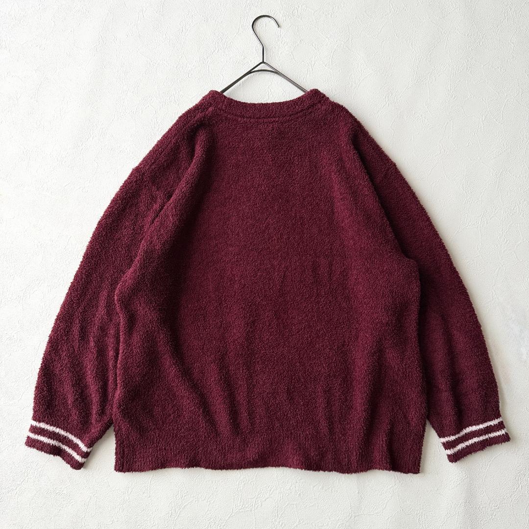 ジェラートピケ ルームウェアセット ベア 上下 ボルドー バーガンディ フリー