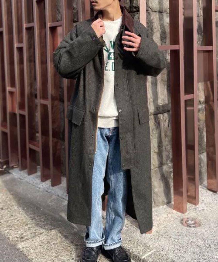 坂口健太郎着用　Barbour OVERSIZED BURGHLEY ウール