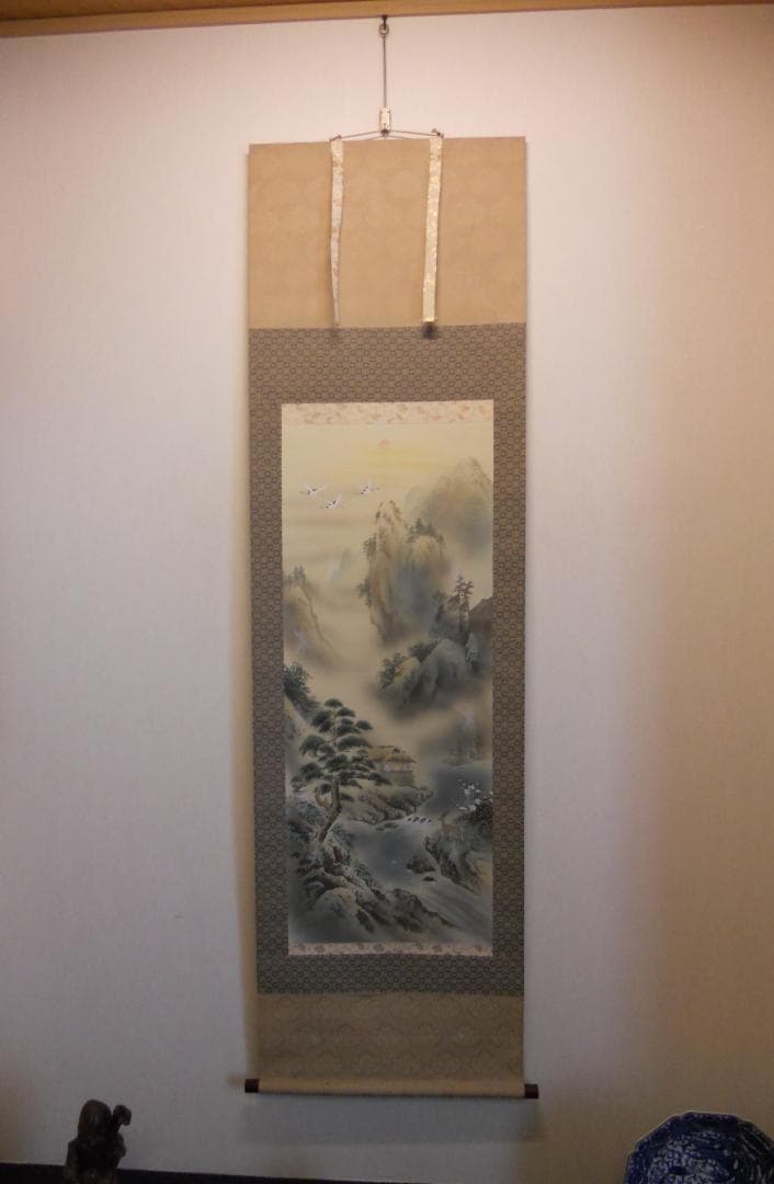 掛け軸 坪内正庵 十二神将守護軸 絹本 希少 軸装 茶道具 掛軸 美品 です。