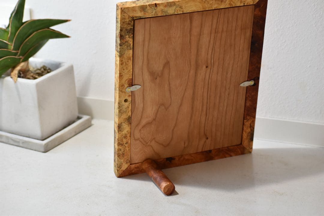 No.491花梨トリコロールとのブラックチェリーの裏板の額縁