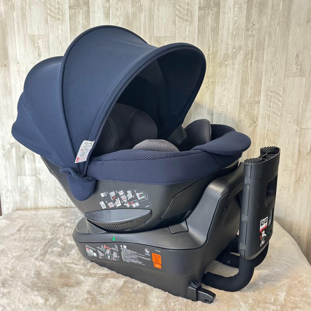 エールべべクルット4iプレミアムドライ/ネイビー/ ISOFIX/新生児/回転式