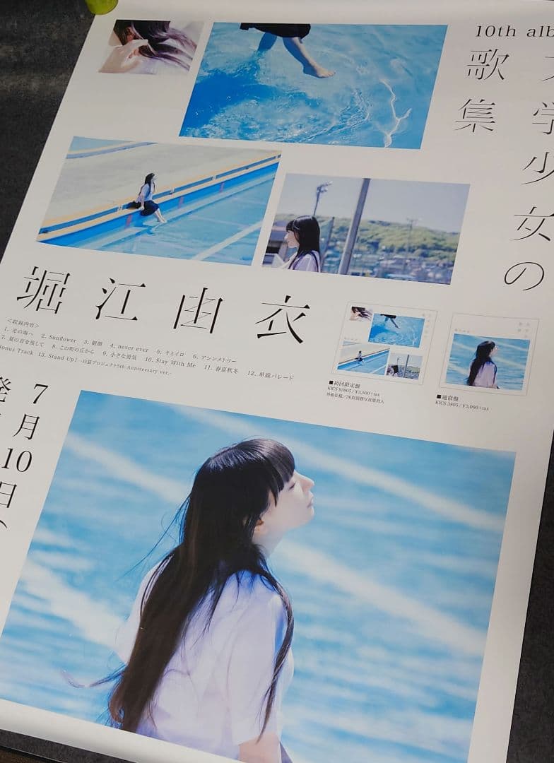 【非売品・激レア】堀江由衣「文学少女の歌集」告知 ポスター 声優