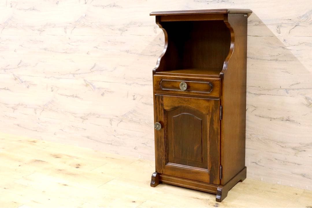 EAC2 カリモク サイドキャビネット 電話台 花台 ディスプレイ台 飾り台