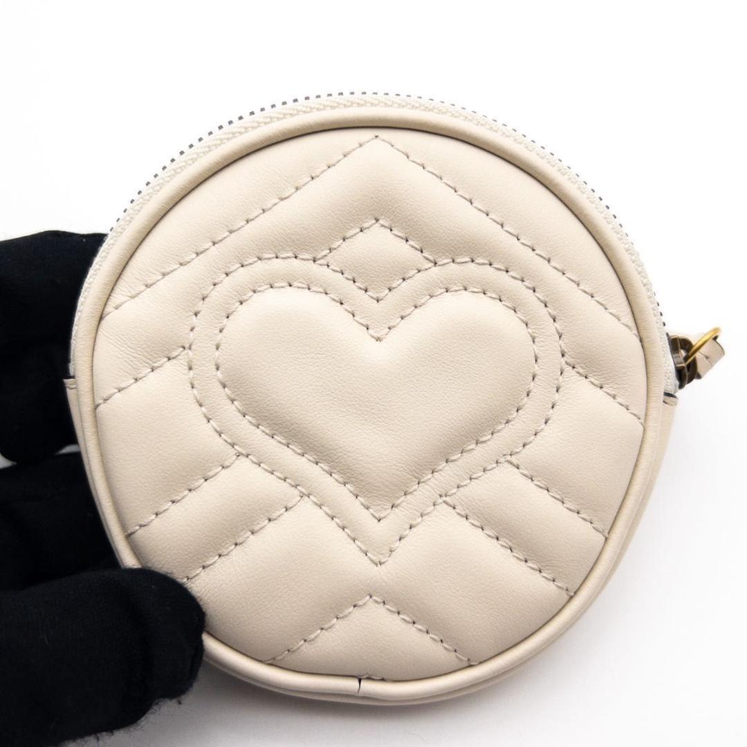 【SALE】GUCCI GGマーモント　キルティング　ケース　小銭入れ　白