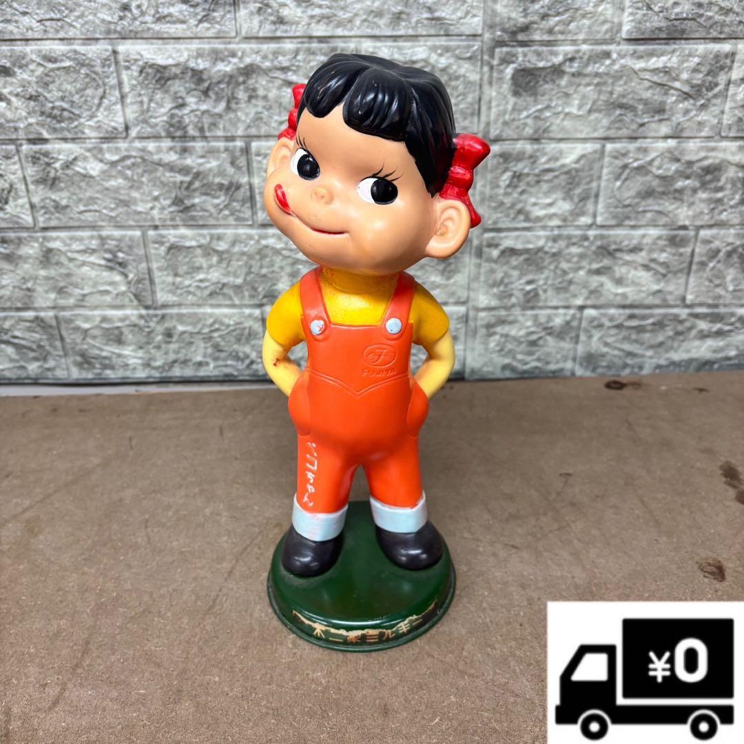 102N【早い者勝ち☆】ペコちゃん 首振り人形 ブリキ台 不二家 昭和レトロ