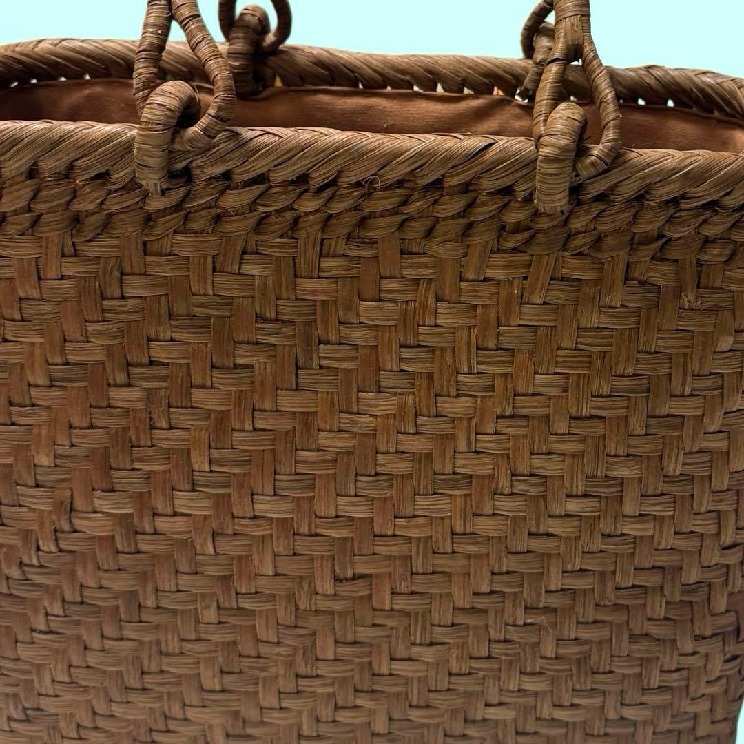 【新品】日本製　山ぶどう　カゴバッグ　持ち手リング　Ｌサイズ