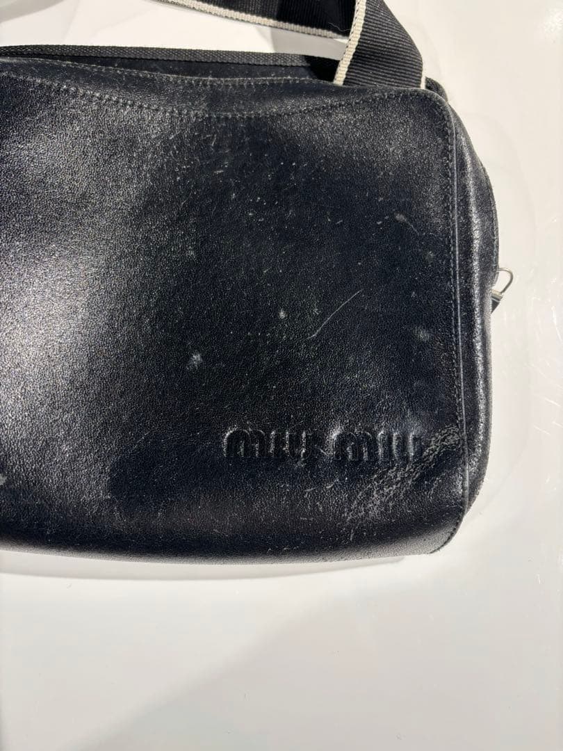 miumiu レザーショルダーバッグ　アーカイブ　ヴィンテージ　ミュウミュウ