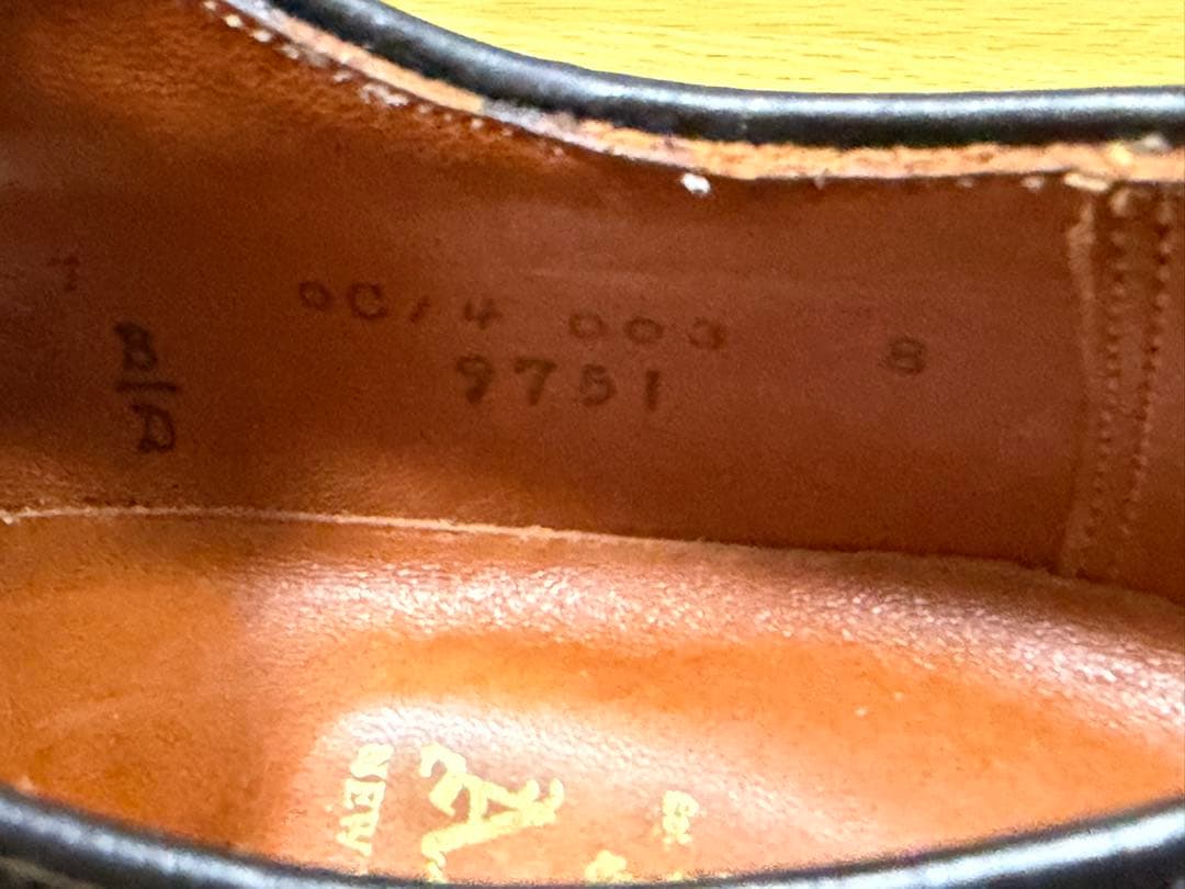 オールデン 975 ロングウィングチップ ブラック コードバン 7 B/D