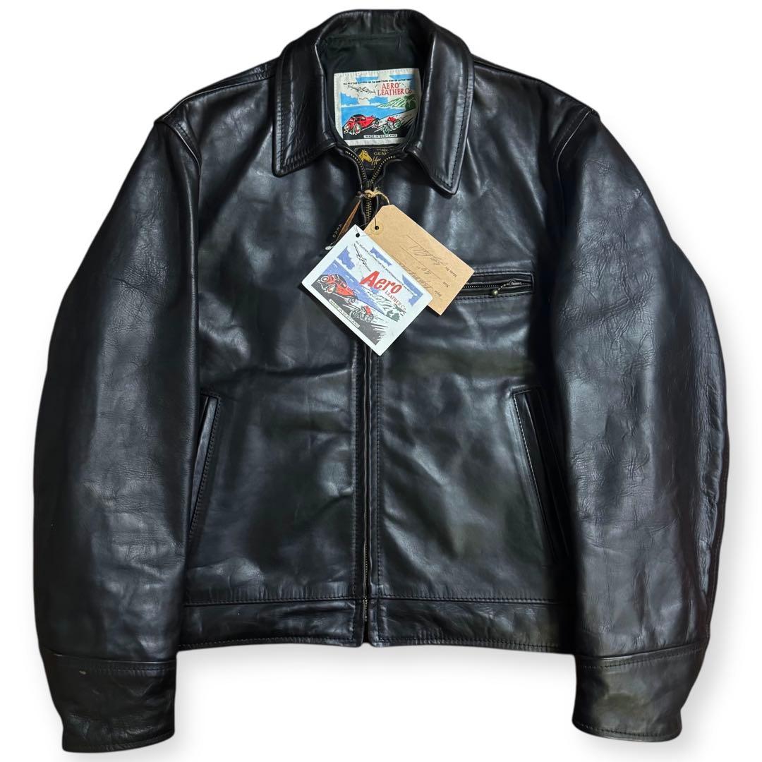 茶芯AERO LEATHER HIGHWAYMAN 馬革 90s前期