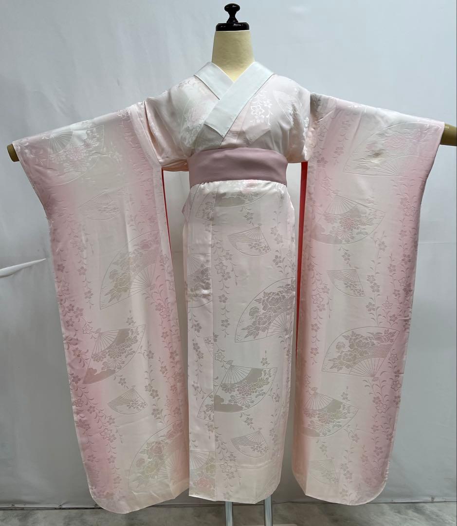 振り袖 フルセット 別誂長襦袢 結婚式 金彩加工 刺繍入り 桜 坂東八十