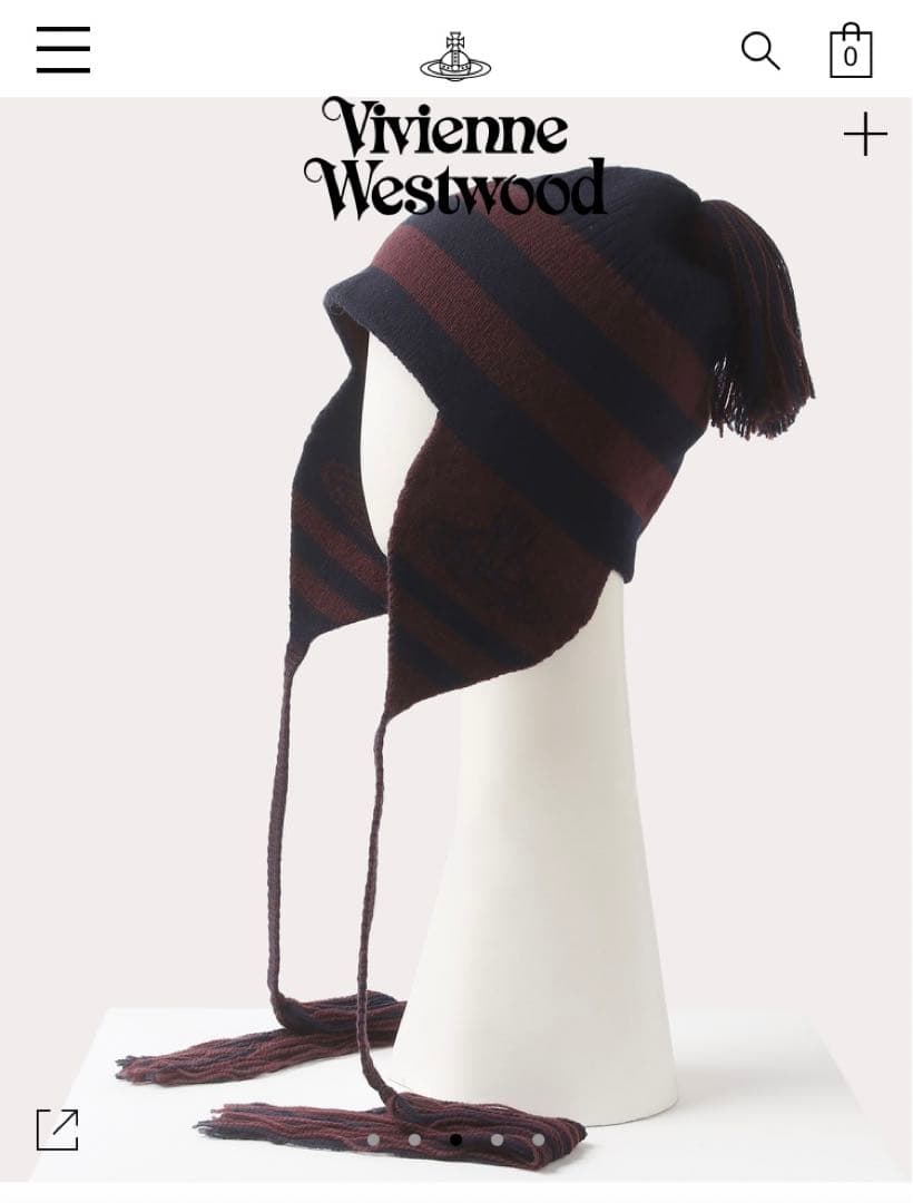 新品正規品 ヴィヴィアンウエストウッド 耳あて付ニット帽 ORBフラップ