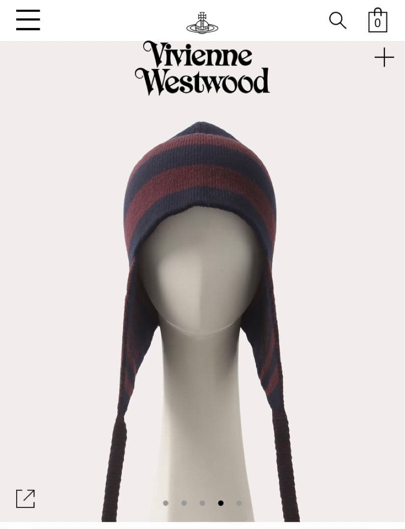 新品正規品 ヴィヴィアンウエストウッド 耳あて付ニット帽 ORBフラップ