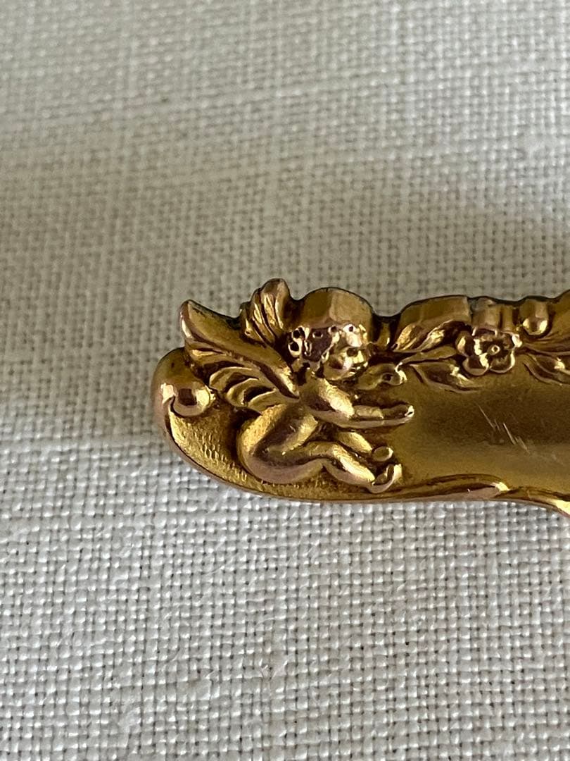 フランスヴィンテージ 天使とバタフライのブローチ アールヌーボー