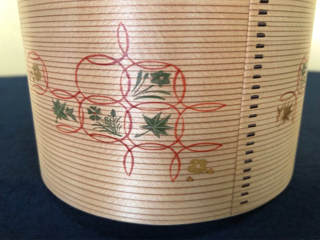 《R》茶道具 絵付 曲建水 木具師 橋村萬象 共箱 251125え6