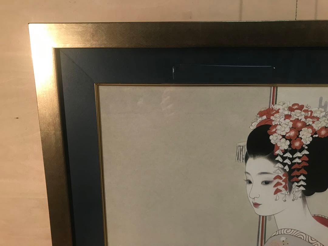 志村立美「舞妓(Ⅰ)」シルクスクリーン 刷り込みサイン・落款・作品