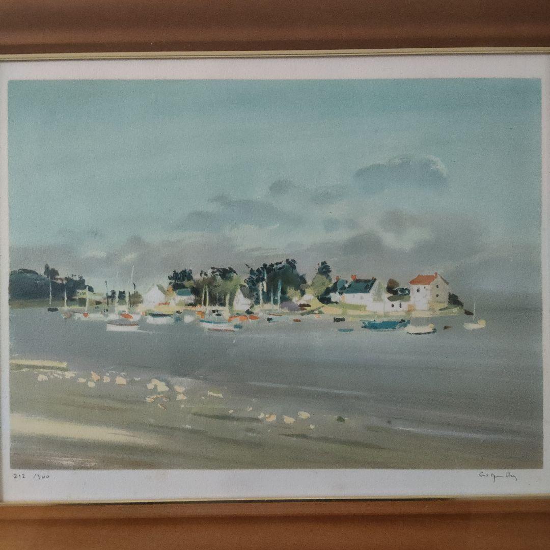 ジャック コキレイJacques Coquillayリトグラフ『モルビ湾嵐の後