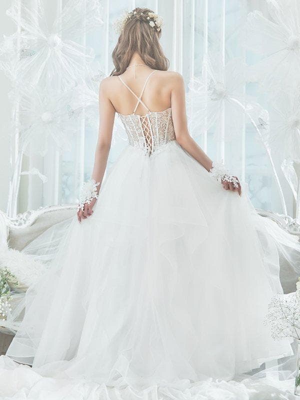 Sugar【Lip line】 スパンコール刺繍ロングドレス　ホワイト/Sサイズ