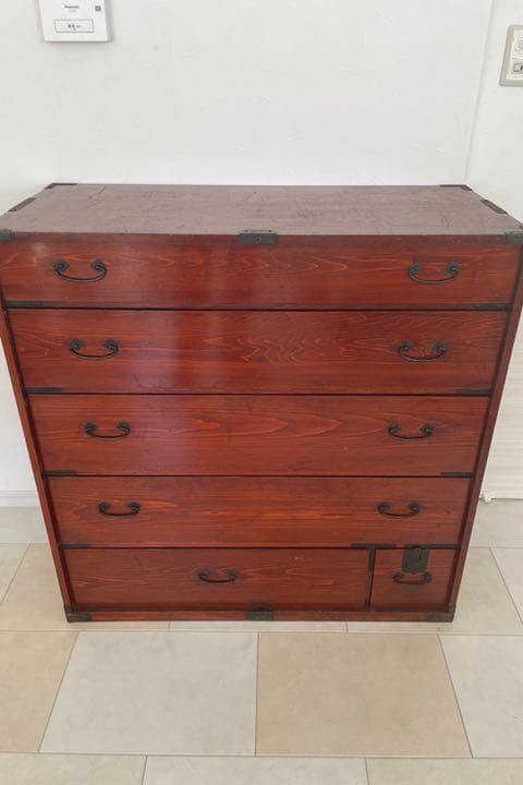 アンティーク 高山箪笥 桐 スギ チェスト 和タンス アンティーク 小和