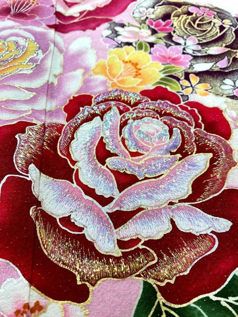 振袖 振袖 豪華 ラメ刺繍 金彩 銀通し 紋意匠 身丈 171cm 豪華ラメ刺繍