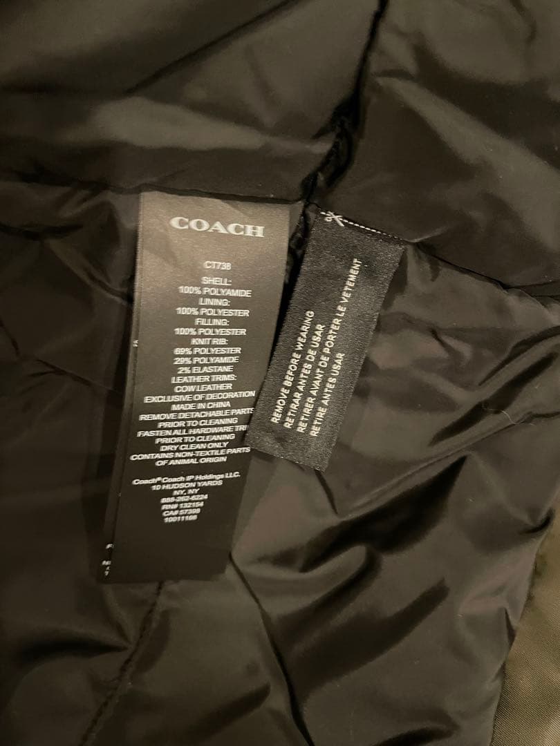 【SALE】COACH コーチ ダウンジャケット パーカー　Mサイズ