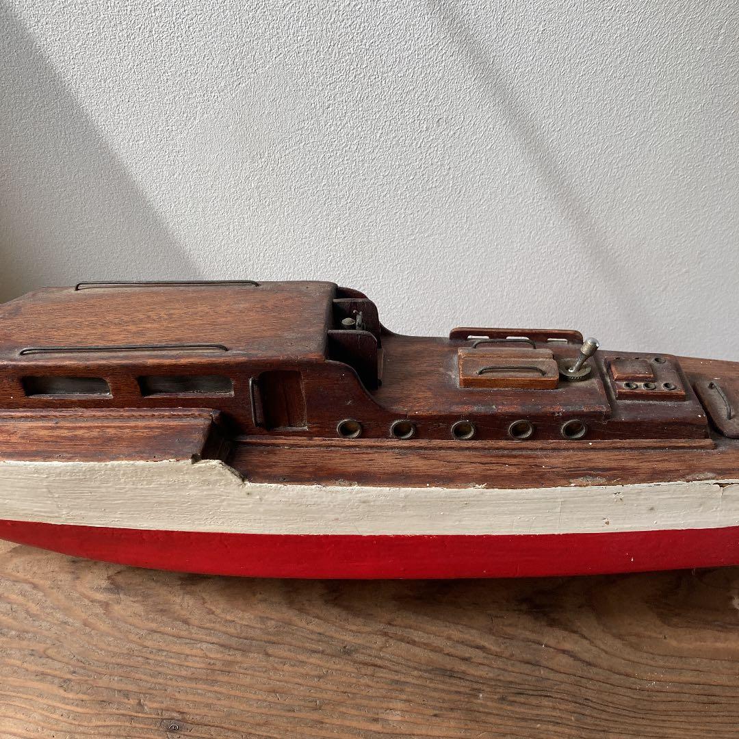 フランス製1940-50年代ハンドメイドビンテージシップボート 船 模型