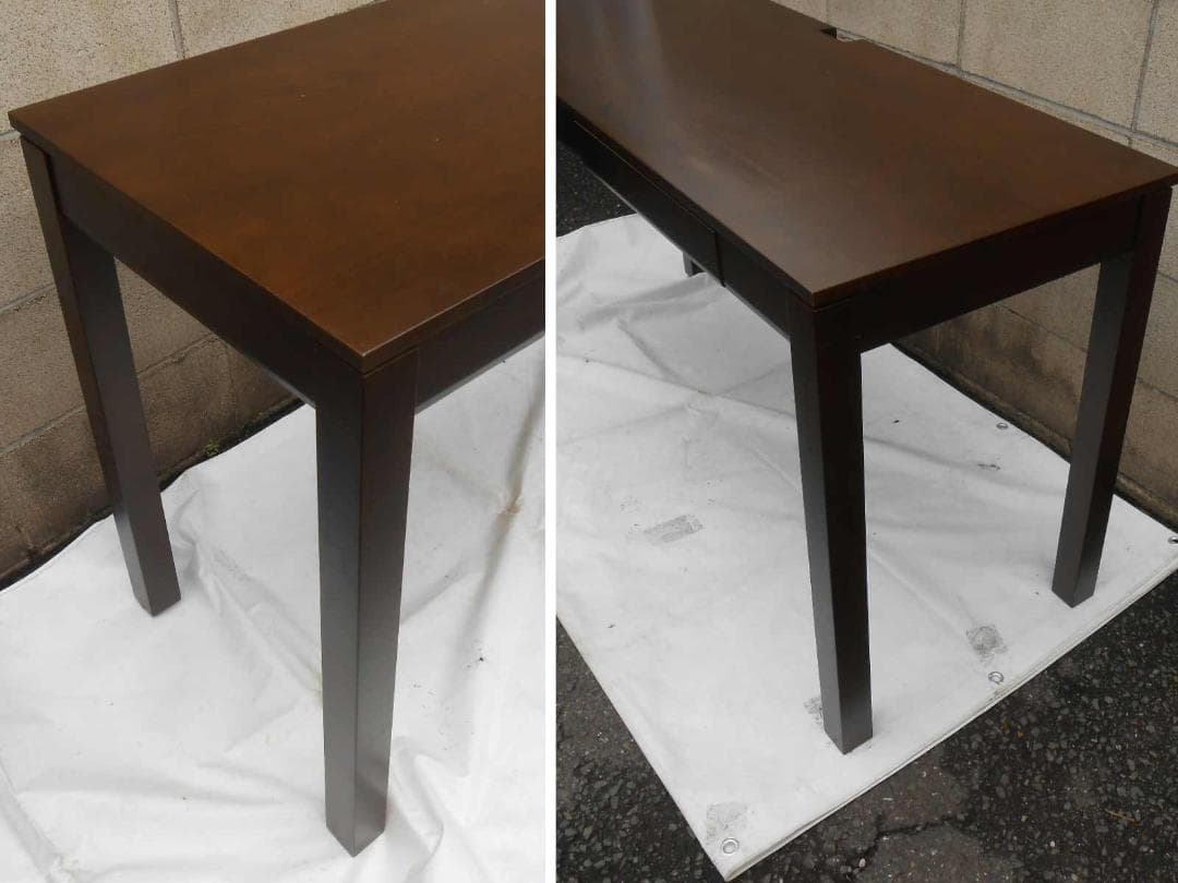 直接引取 人気商品 木製 パソコンデスク コード収納可能 ベルメゾン 近隣配送可