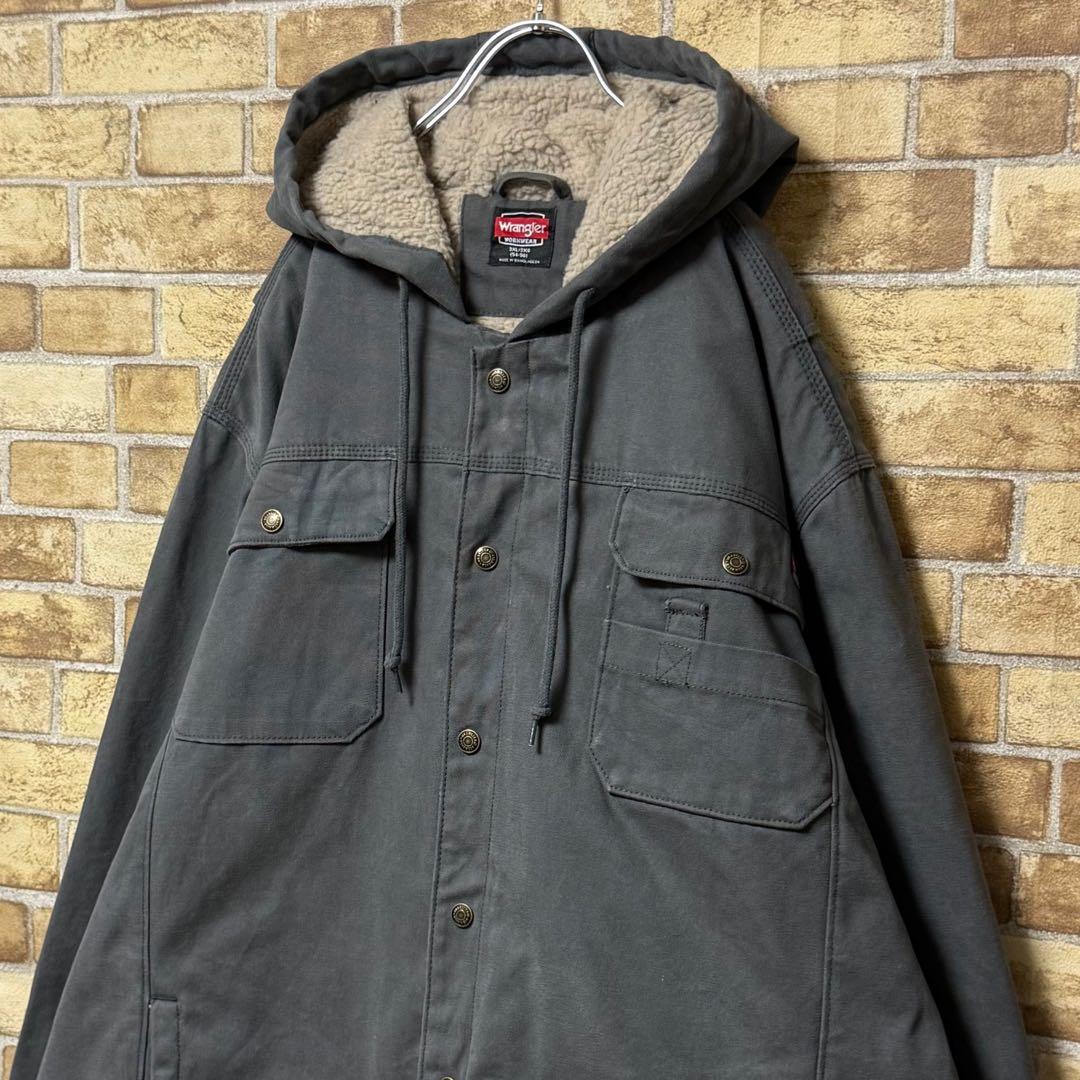 ラングラー　ダック地　アクティブジャケット　裏ボア　ビッグシルエット　3XL