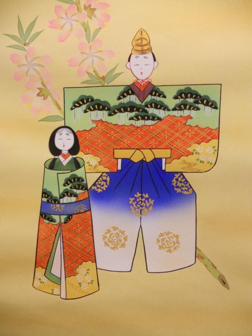 掛け軸 野田春峰 立雛 絹本 希少 軸装 茶道具 掛軸 美品 です。