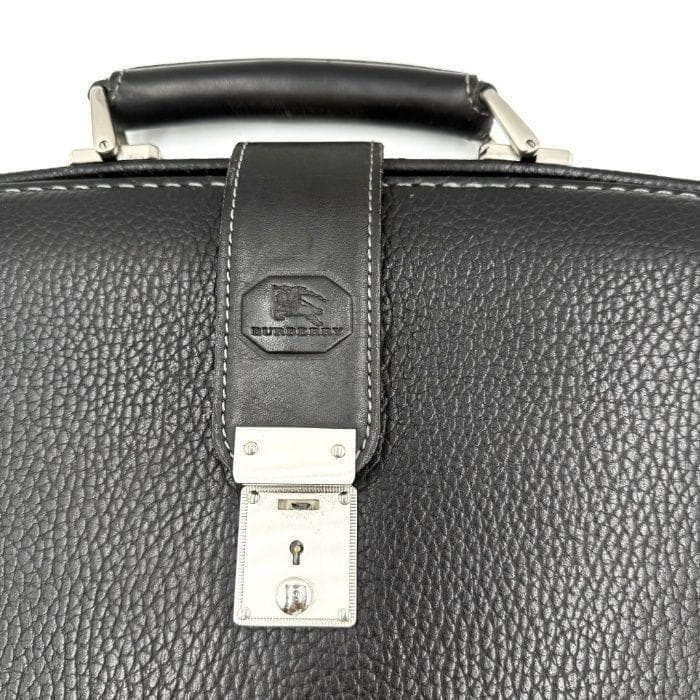 バーバリー BURBERRY ビジネスバッグ レザー 内側チェック ブラック 黒