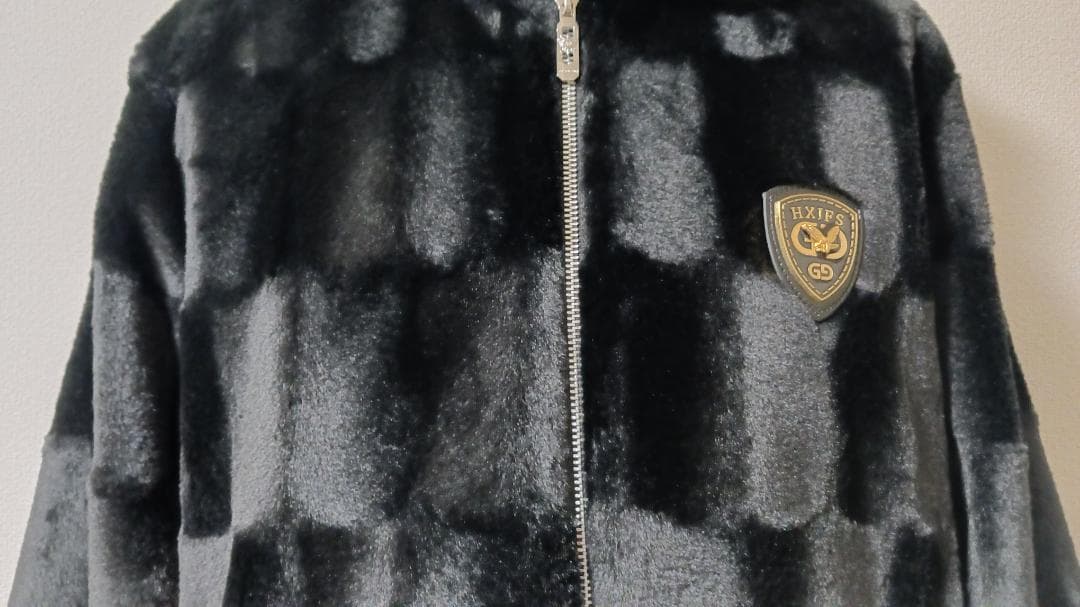 イタリア製 ミンク ＆ カシミヤ混 パカーフード付き 毛皮 防寒 日本サイズLL