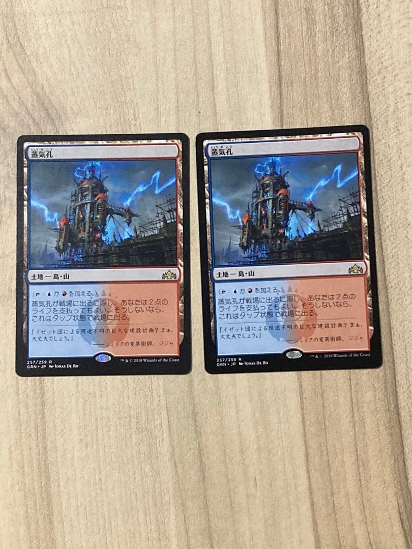 蒸気孔 2枚 MTG 蒸気孔 日本語版 1枚 英語版 3枚