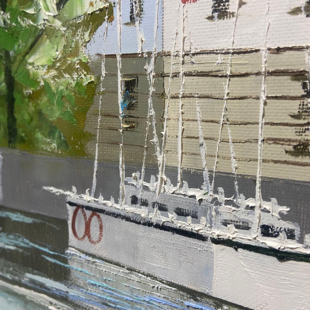 前田忠雄　油絵　< 運河の風景 > ６号 前田忠雄 油絵 < 運河の風景 > 6号