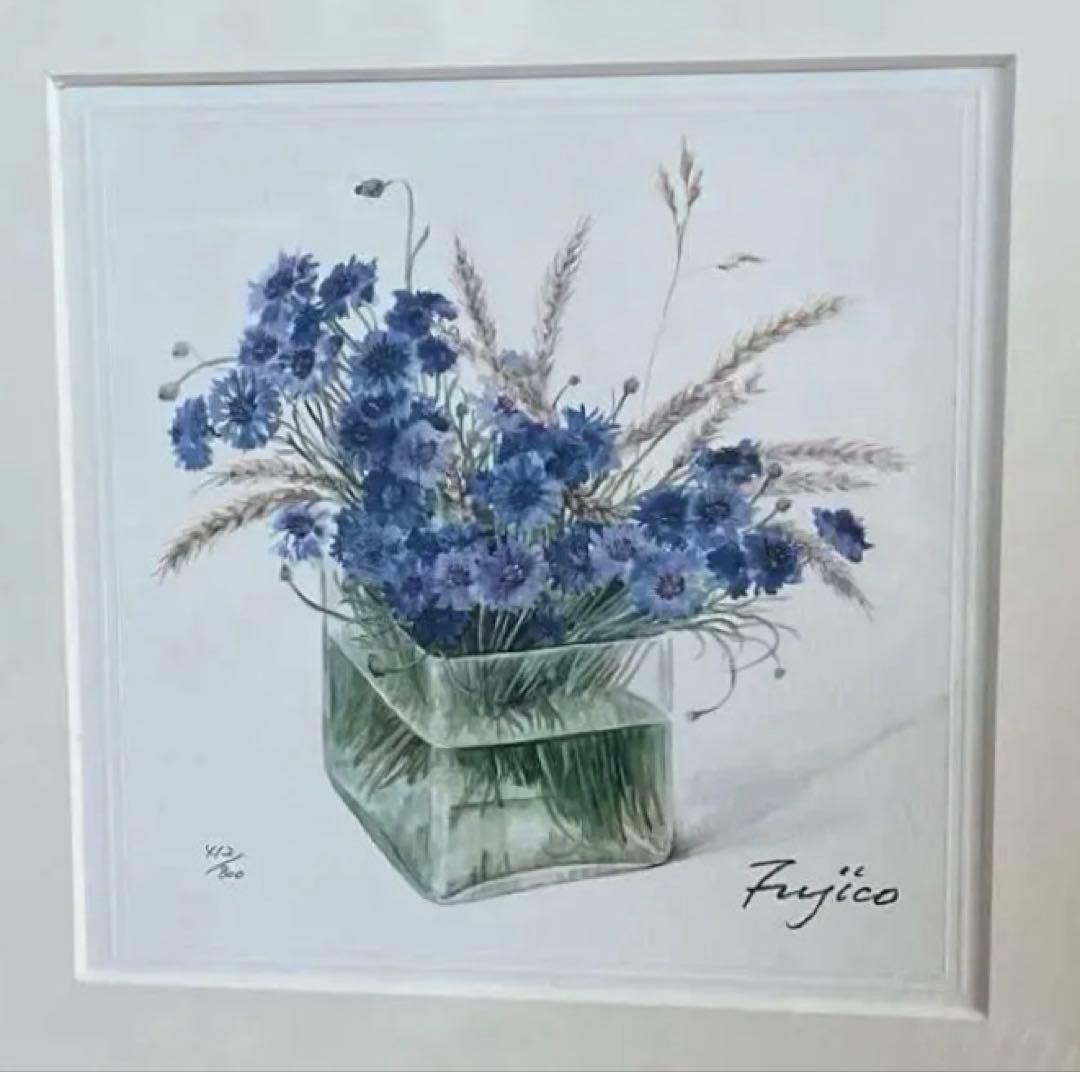 【限定品】 Fujico 矢車草　ボタニカルアート
