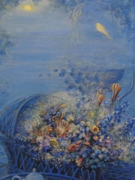 小川恭子、BERCEUSE（子守歌）－月の光に－、希少な画集より、新品高級額