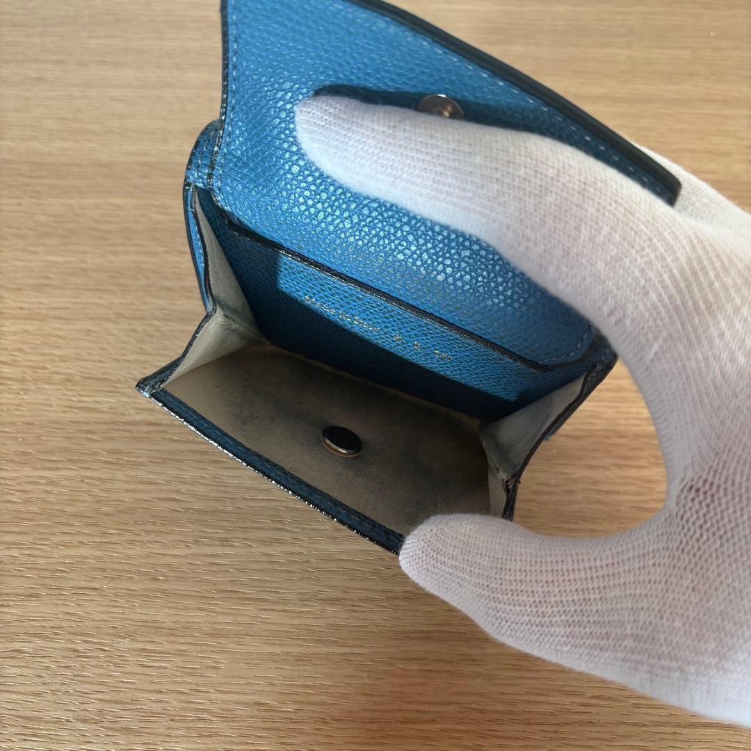 ★最終価格★Valextra ヴァレクストラ コンパクトパース コバルトブルー