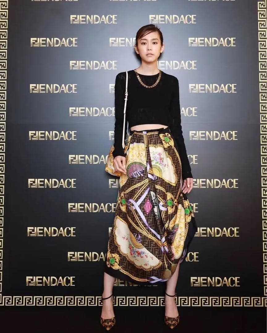 FENDI×VERSACE FENDACE シルクスカート メデューサ ズッカ