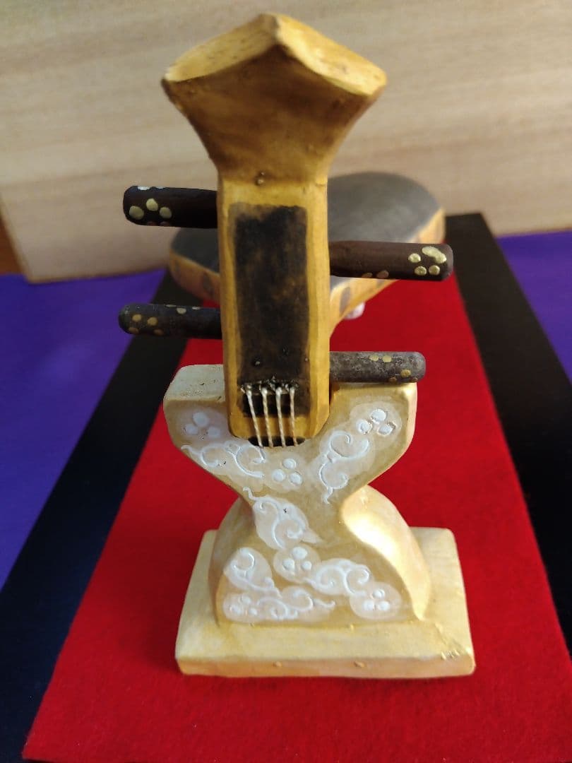 値下げ！ 万葉琵琶 小副川祐二 伝統工芸士の作品 希少 美品 博多人形師