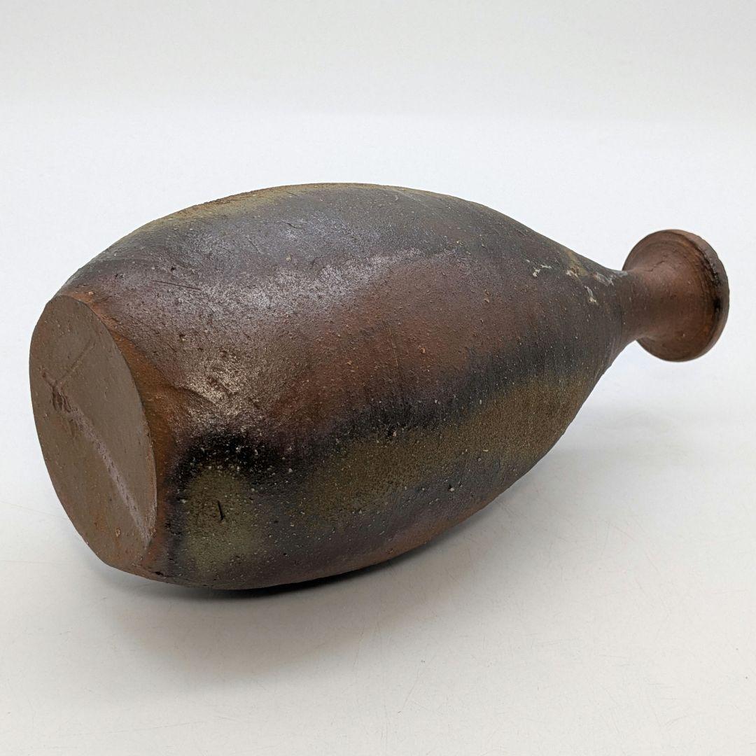 岡山県重要無形文化財 藤原建 備前焼 一輪花入 共箱共布 花瓶