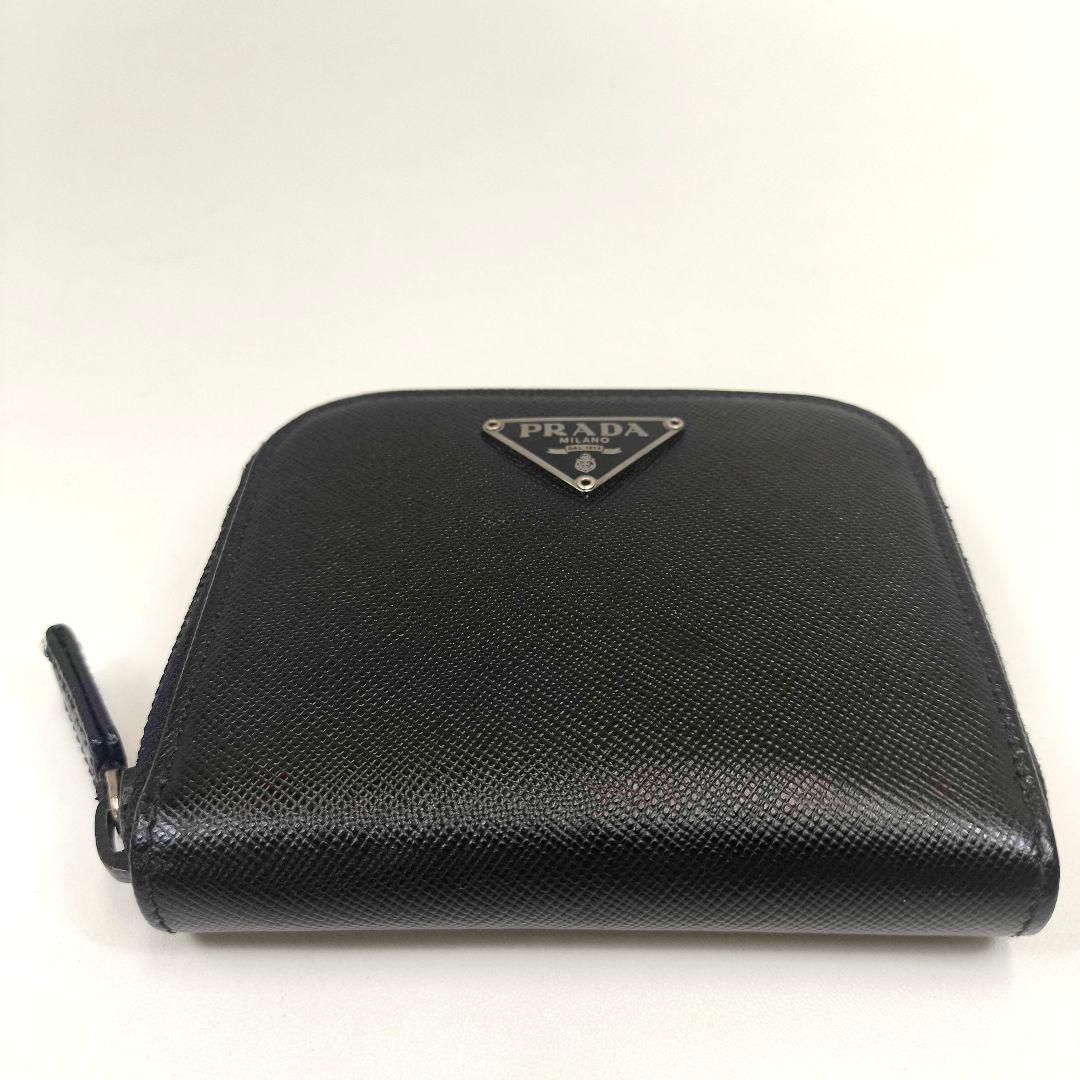美品 プラダ ジッピー ケース パース 三角 黒 ブラック
