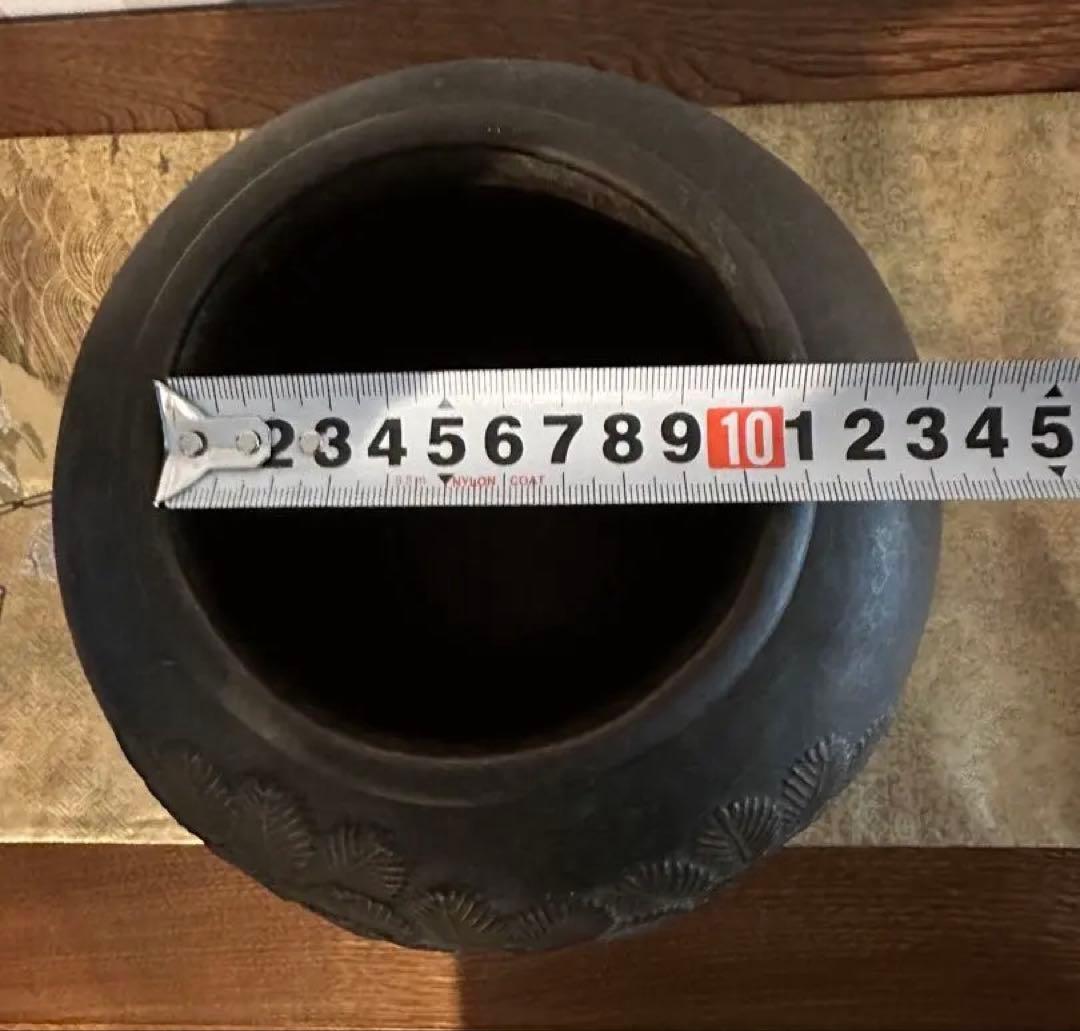 焼物銅製 縁起物松竹梅 花瓶 花器 壺 工芸品