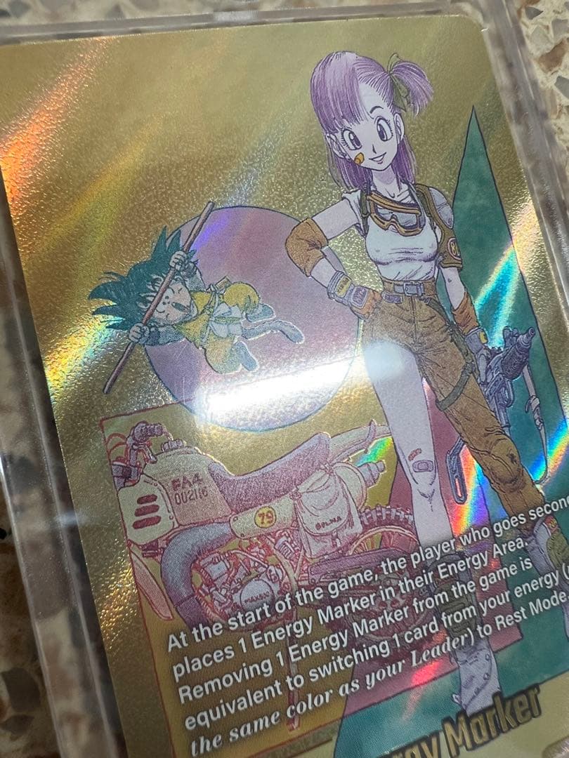 ドラゴンボール超カードゲーム　エナジーマーカー　ブルマ　金　E-73 英語