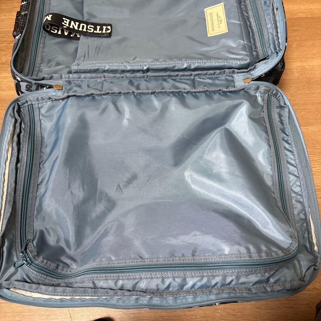 メゾンキツネ、サムソナイト カモフラージュ 中型キャリーケース