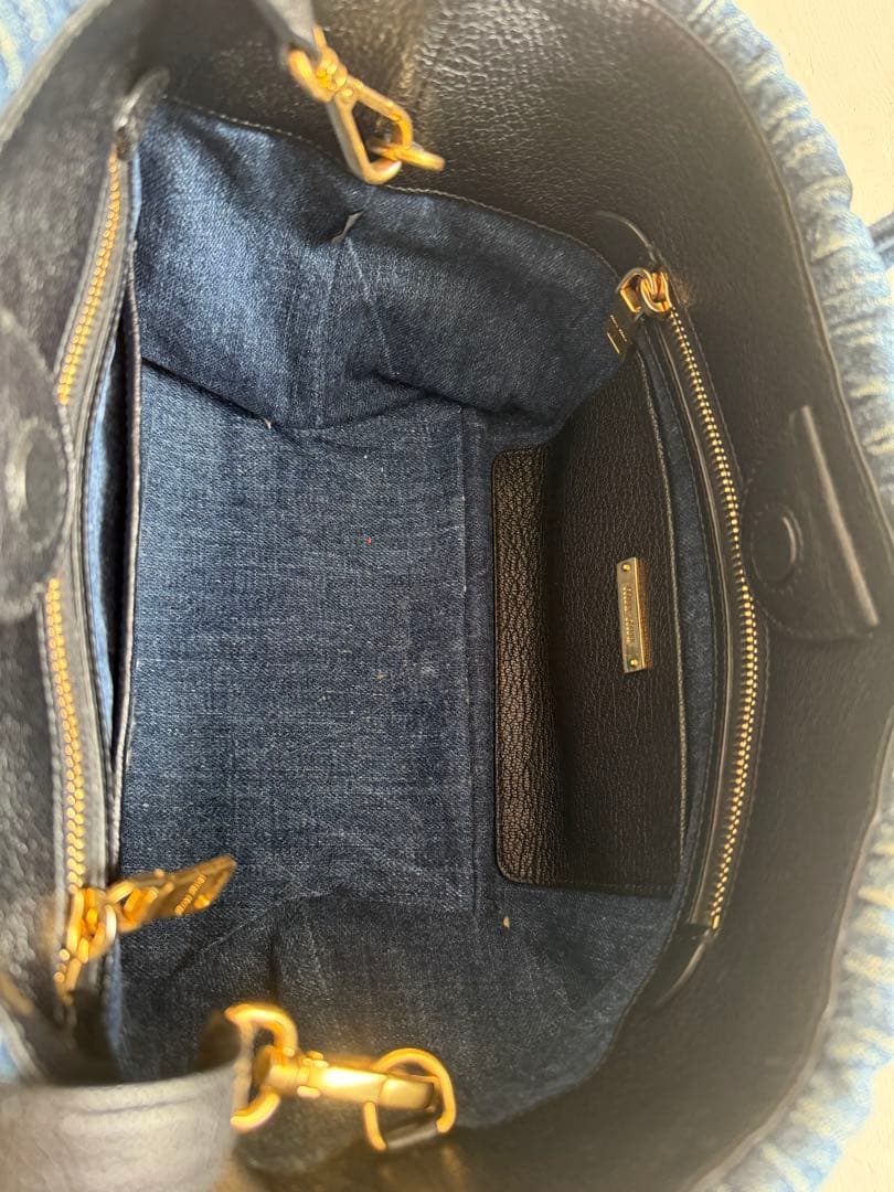 miu miu デニムショルダーバッグ