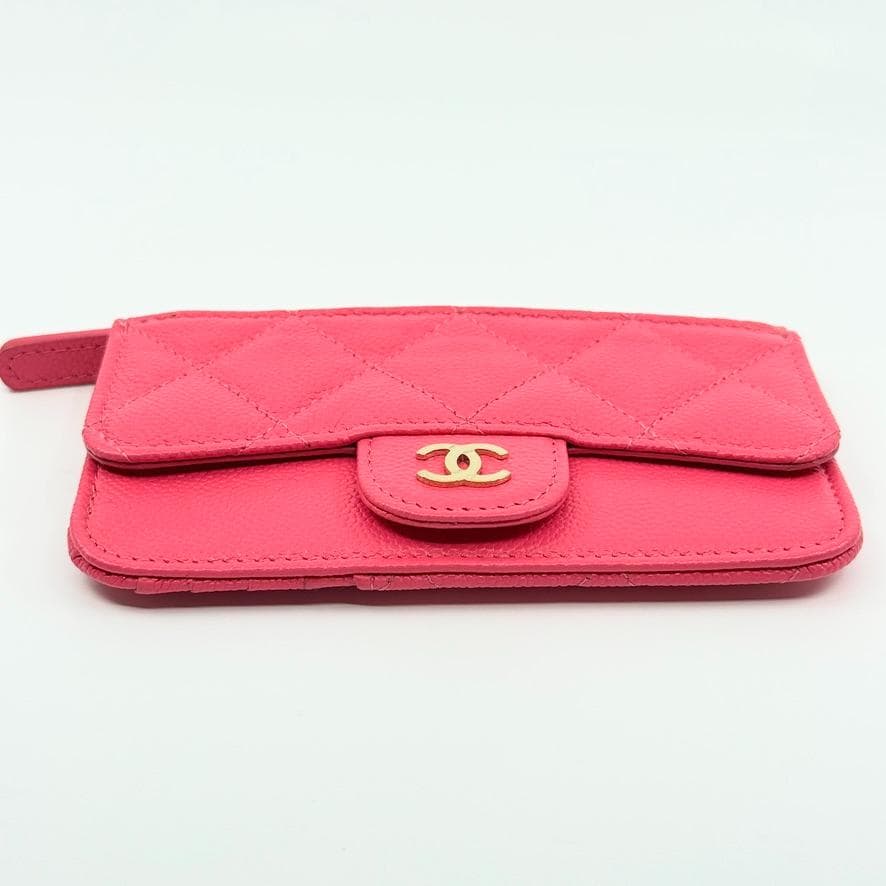 美品　CHANEL シャネル　マトラッセ　フラグメントケース　キャビアスキン