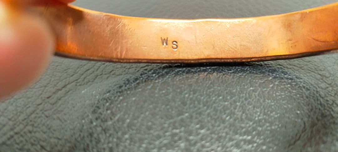 初期 ワイル セカテロ ツートンカラーバングル シルバー&カッパー