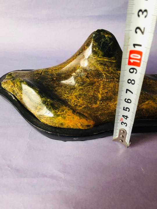 木化石（重さ2120克）珪化木鑑賞石 景石 天然石 台付き 銘