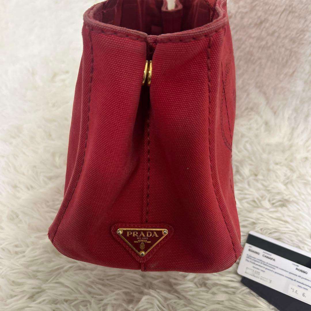 【正規品】PRADA プラダ　カナパS デニム　ハンドバッグ ギャランティーあり