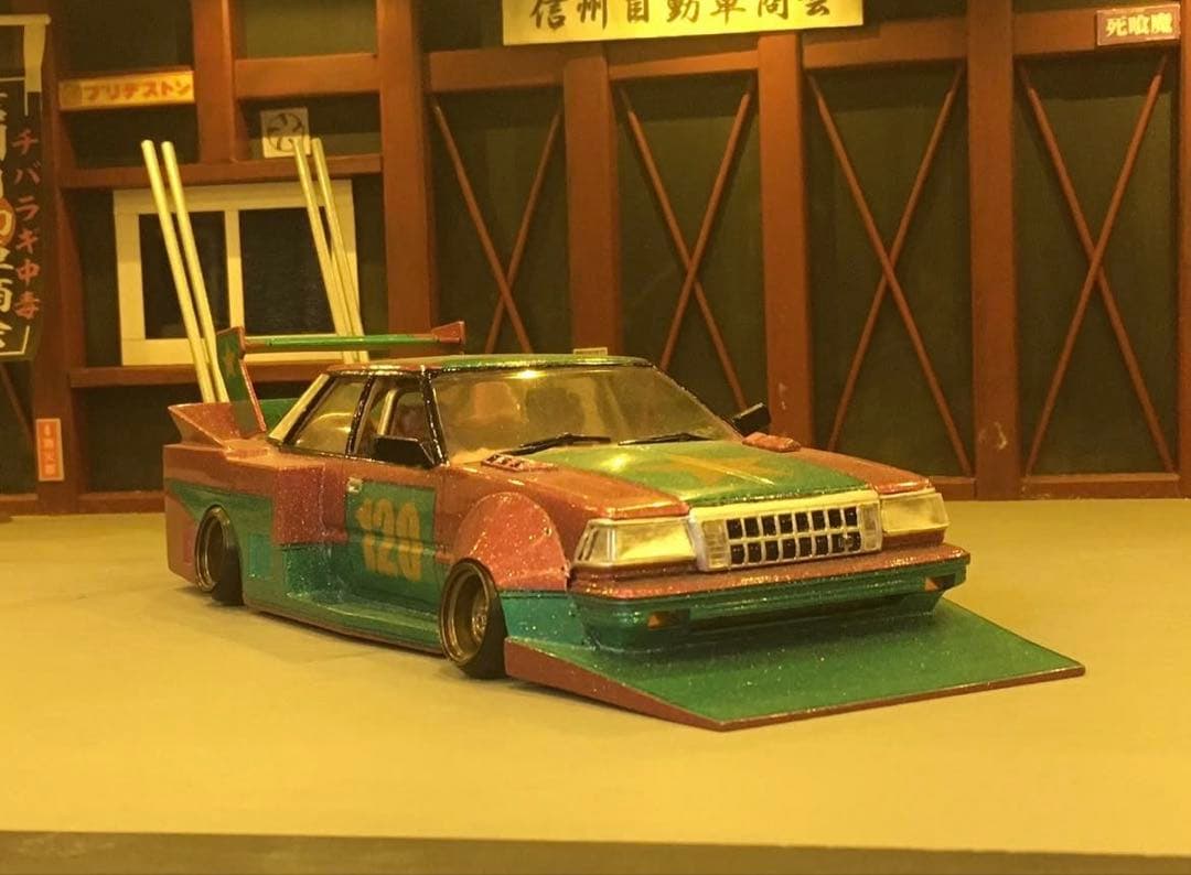 1/24 120クラウン 完成品 街道レーサー チバラギ ワークス シルエット