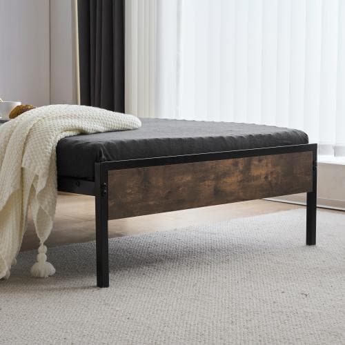 S ベッド コンセント 宮付き 収納  ヴィンテージ風 アイアンベッド