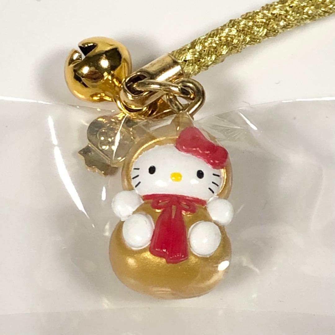 はろうきてぃ えんぎもんシリーズ ストラップ ひょうたん ゴールド